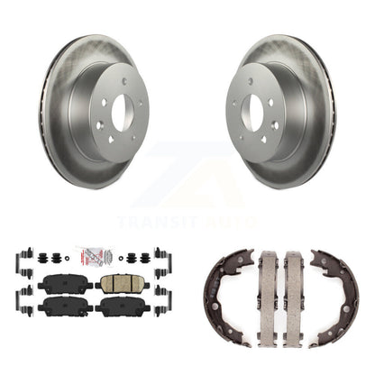 Disc Coated Rotors Ceramic Pads And Parking Shoes Rear Kit For Nissan Rogue LEAF