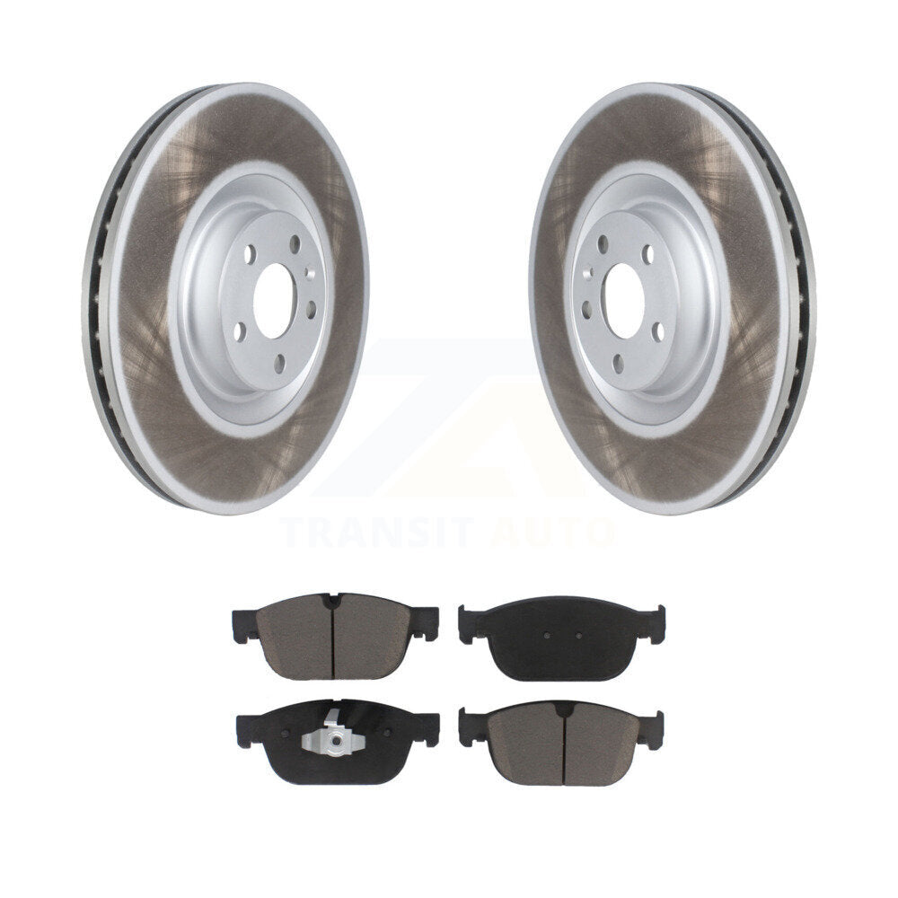 Coated Disc Brake Rotors And Ceramic Pads Front Kit For Volvo XC90