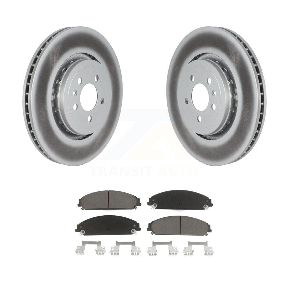 Coated Disc Brake Rotors And Ceramic Pads Front Kit For Dodge Charger