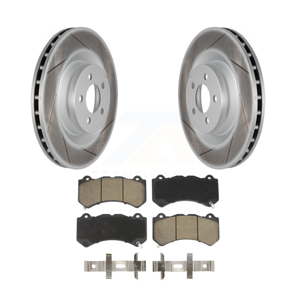 Coated Disc Brake Rotors And Ceramic Pads Front Kit For Dodge Challenger Charger