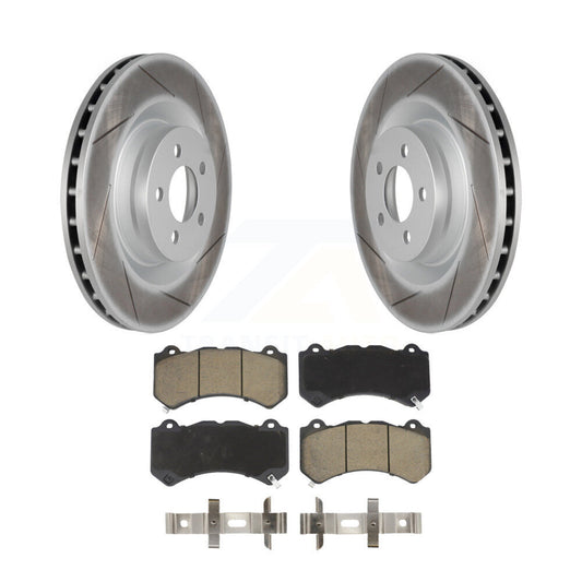 Coated Disc Brake Rotors And Ceramic Pads Front Kit For Dodge Challenger Charger