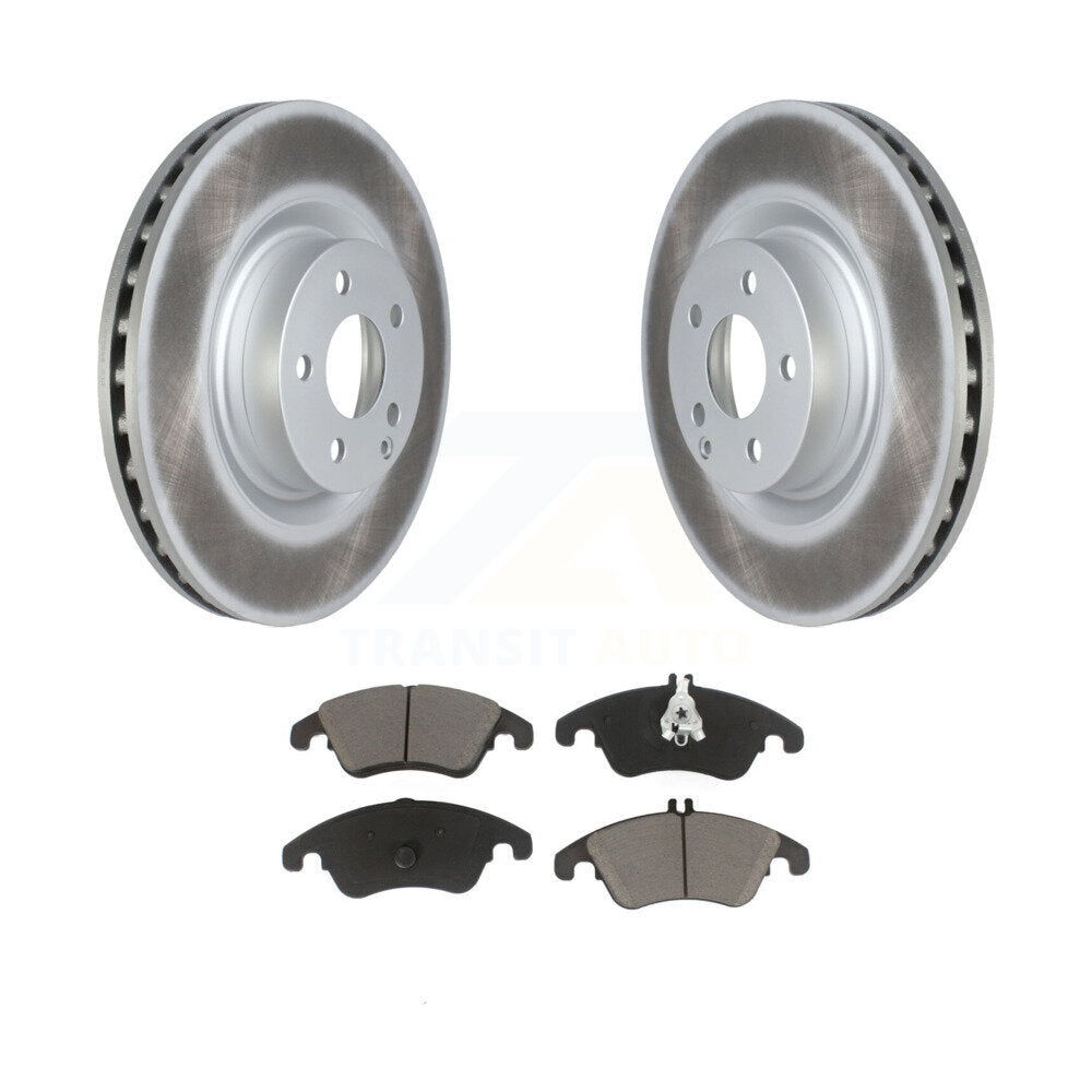 Coated Disc Brake Rotor & Ceramic Pad Front Kit For Mercedes-Benz C250 E400 E550