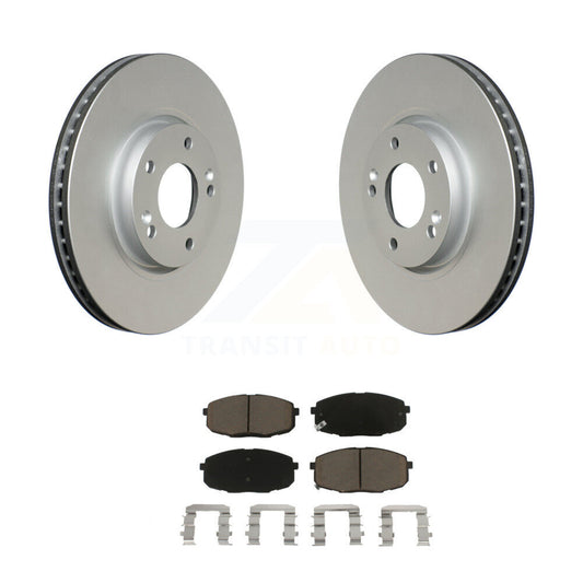 Coated Disc Brake Rotors And Ceramic Pads Front Kit For Kia Forte Koup Forte5