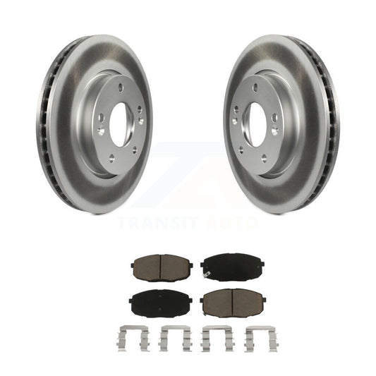 Coated Disc Brake Rotors And Ceramic Pads Front Kit For Kia Forte Koup Forte5