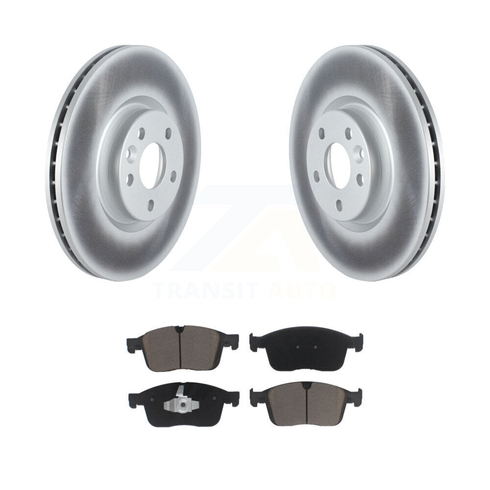 Coated Disc Brake Rotors And Ceramic Pads Front Kit For Volvo XC60