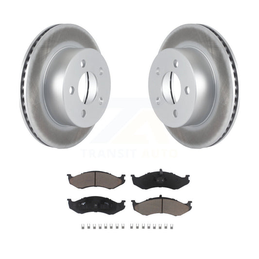 Coat Brake Rotor Ceramic Pad Front Kit For Jeep Wrangler Cherokee Grand Wagoneer