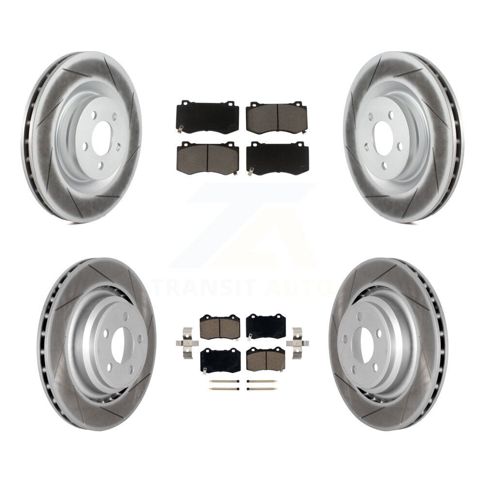 Coat Disc Brake Rotors Ceramic Pad Front Rear Kit For Dodge Charger Chrysler 300