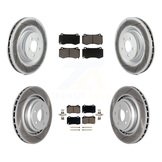 Coat Disc Brake Rotors Ceramic Pad Front Rear Kit For Dodge Charger Chrysler 300