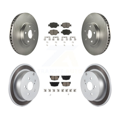 Coated Disc Brake Rotors And Ceramic Pads Front Rear Kit For 2005-2010 Scion tC