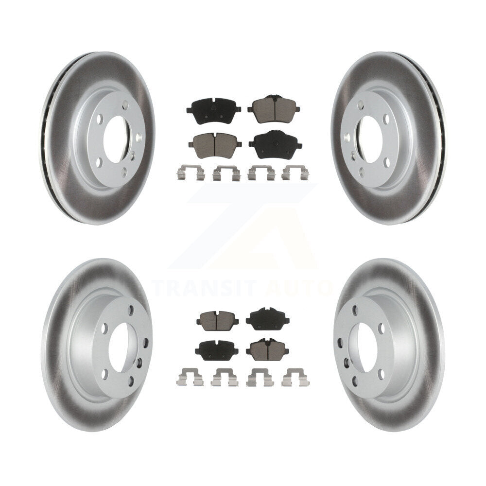 Coated Brake Rotor Ceramic Pad Front Rear Kit For Mini Cooper Countryman Paceman