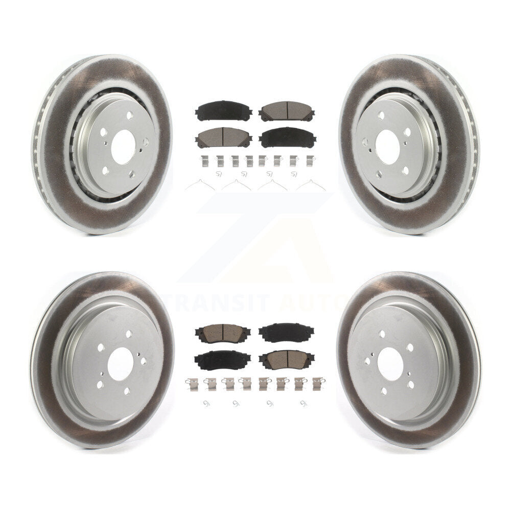 Coated Disc Brake Rotor Ceramic Pad Front Rear Kit For Lexus RX350 RX450h RX350L