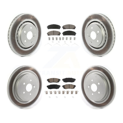 Coated Disc Brake Rotor Ceramic Pad Front Rear Kit For Lexus RX350 RX450h RX350L