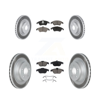 Coated Disc Brake Rotors And Ceramic Pads Front Rear Kit For Mercedes-Benz E550