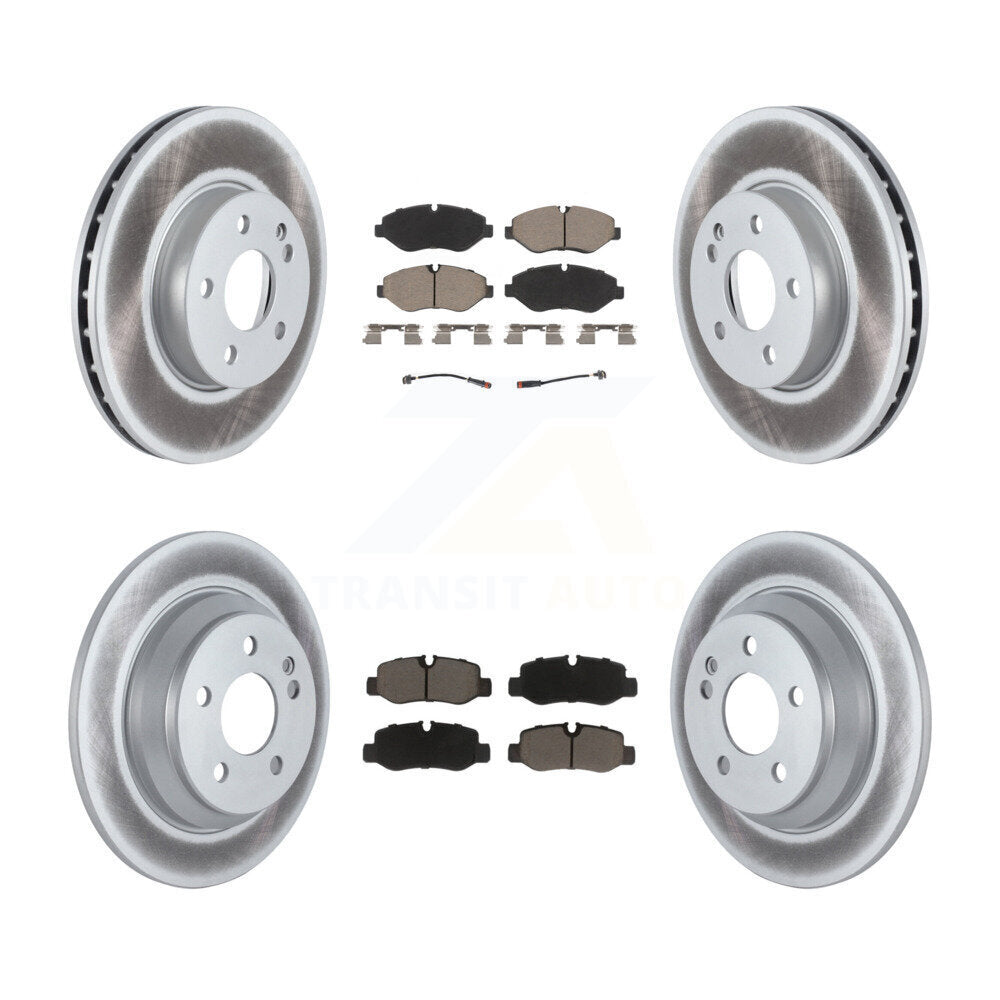Coated Disc Brake Rotors And Ceramic Pad Front Rear Kit For Mercedes-Benz Metris