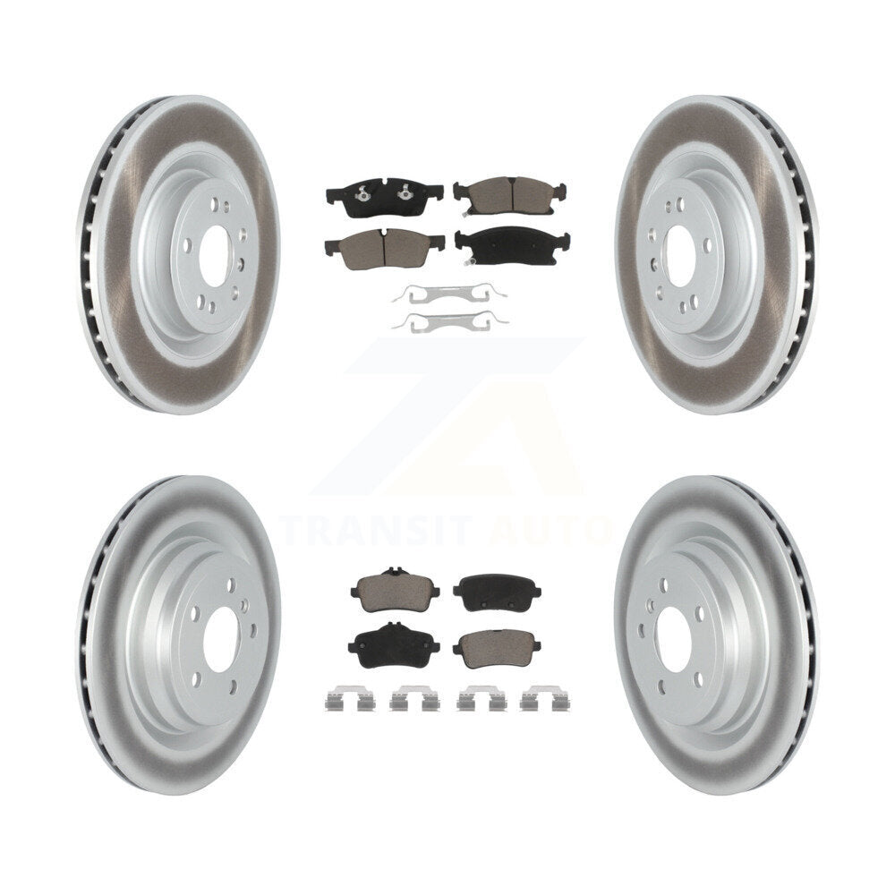 Coated Disc Brake Rotors And Ceramic Pad Front Rear Kit For Mercedes-Benz GLE400
