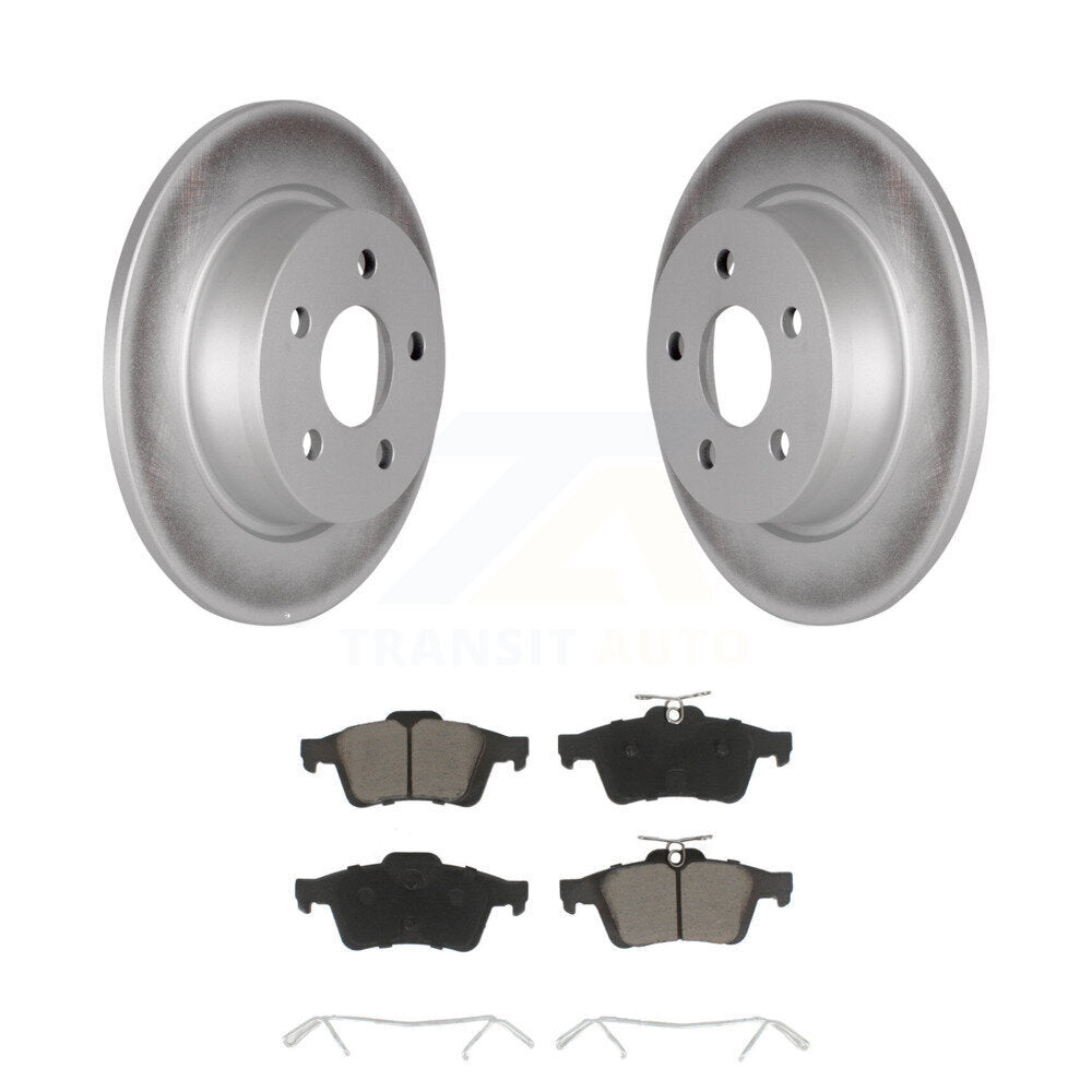 Coated Disc Brake Rotors And Ceramic Pads Rear Kit For Ford Transit Connect