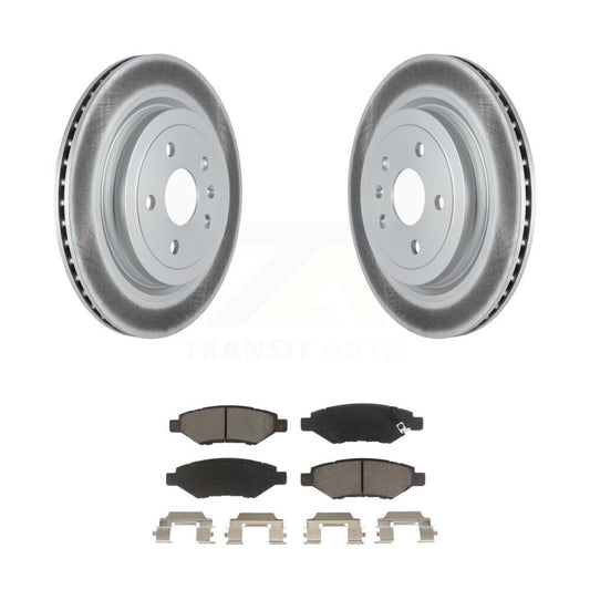 Coated Disc Brake Rotors And Ceramic Pads Rear Kit For Cadillac CTS