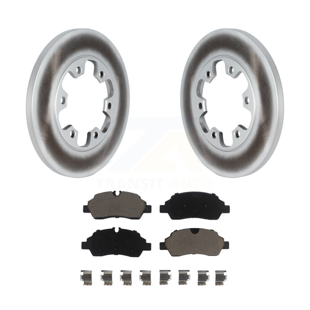 Coat Brake Rotors Ceramic Pad Rear Kit For Ford Transit-350 HD With 6 Lug Wheels