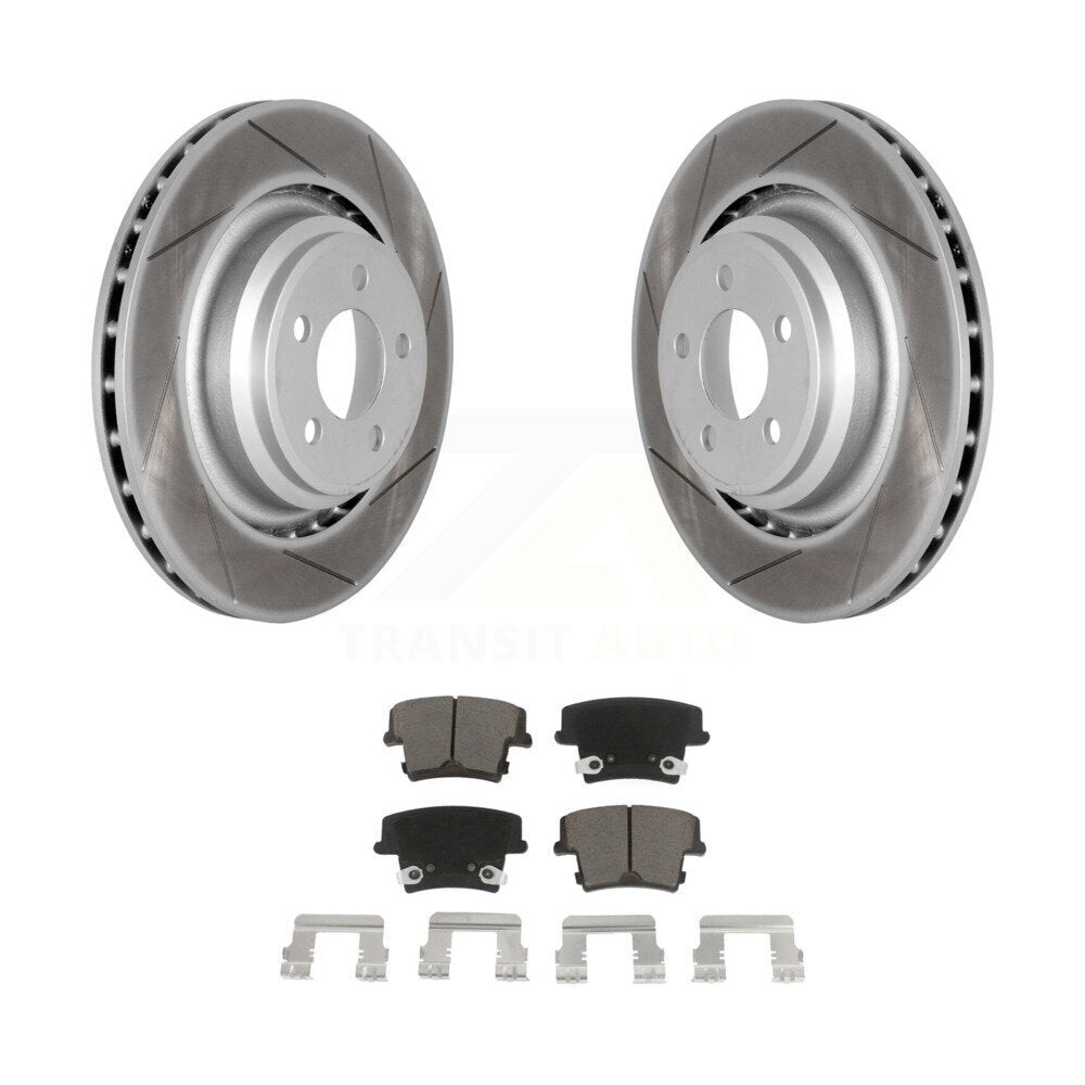 Coat Brake Rotors Ceramic Pad Rear Kit For Dodge Charger R T Scat Pack with 6.4L