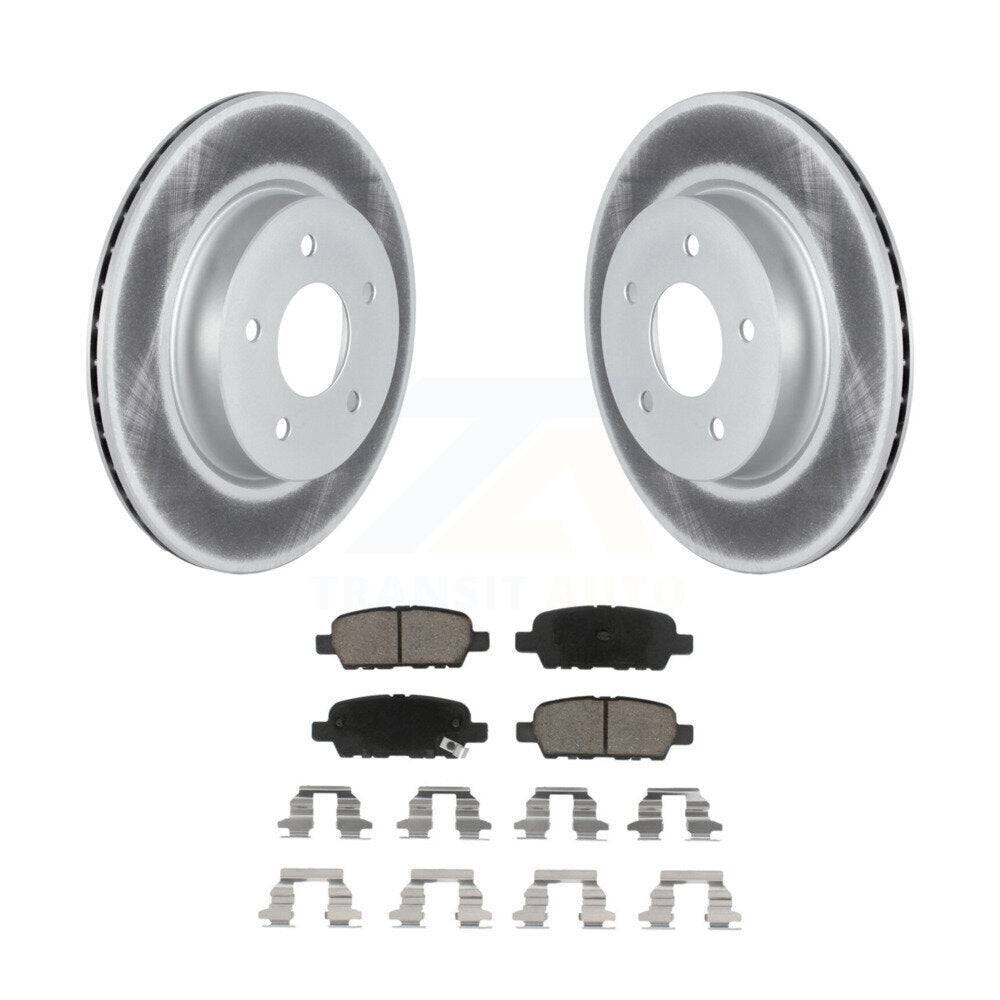 Coated Disc Brake Rotor Ceramic Pad Rear Kit For Nissan Qashqai Rogue Sport LEAF