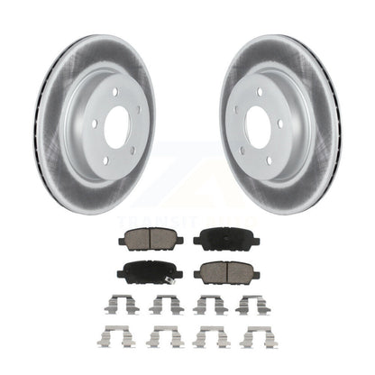 Coated Disc Brake Rotor Ceramic Pad Rear Kit For Nissan Qashqai Rogue Sport LEAF