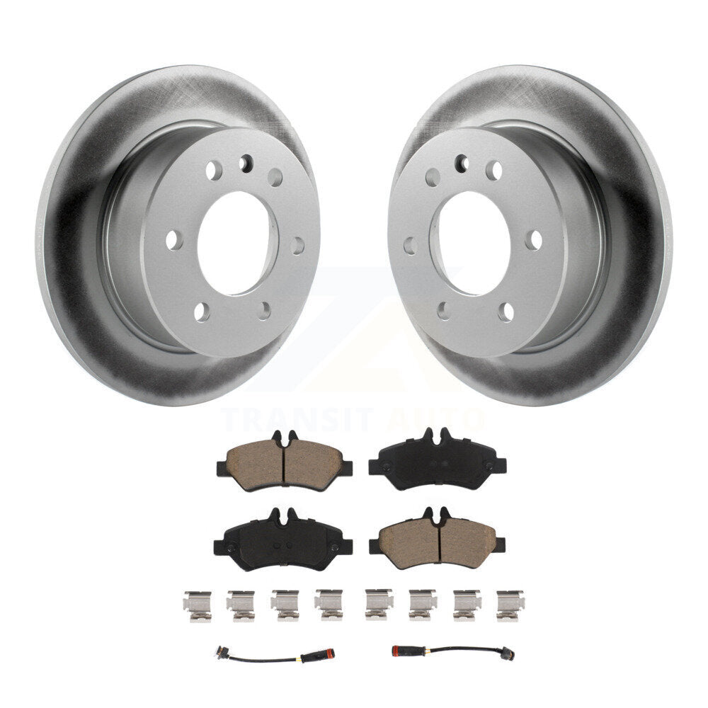 Coat Brake Rotor Ceramic Pad Rear Kit For Sprinter 2500 Mercedes-Benz Dodge 3500