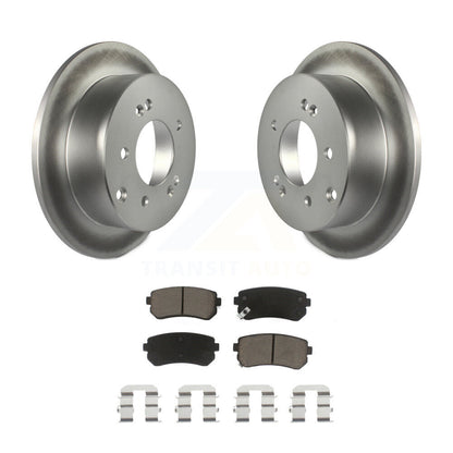 Coated Disc Brake Rotors And Ceramic Pads Rear Kit For Kia Forte Koup Forte5