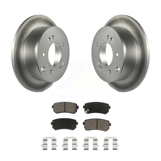Coated Disc Brake Rotors And Ceramic Pads Rear Kit For Kia Forte Koup Forte5