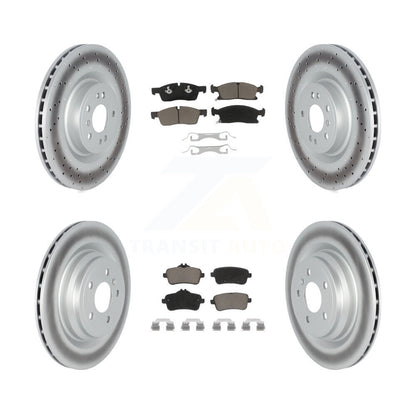 Coated Disc Brake Rotors And Ceramic Pad Front Rear Kit For Mercedes-Benz GLE400