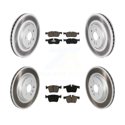 Coated Disc Brake Rotors And Ceramic Pads Front Rear Kit For Jaguar F-Pace