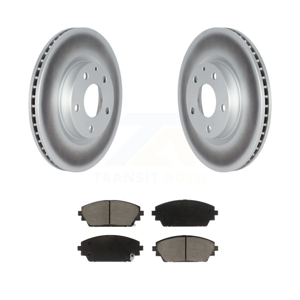 Coated Disc Brake Rotors And Ceramic Pads Front Kit For Mazda 3 Sport AWD