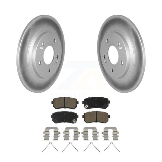 Coated Disc Brake Rotors And Ceramic Pads Rear Kit For Hyundai Kona Kia Seltos