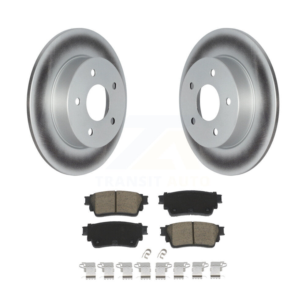 Coated Disc Brake Rotors And Ceramic Pads Rear Kit For Nissan Kicks Altima