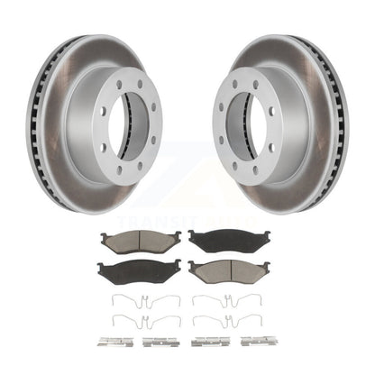 Coated Disc Brake Rotors And Ceramic Pads Front Kit For Ford F-450 Super Duty
