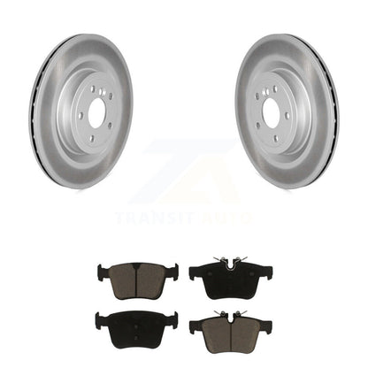 Coated Disc Brake Rotors And Ceramic Pads Rear Kit For Jaguar XE XF