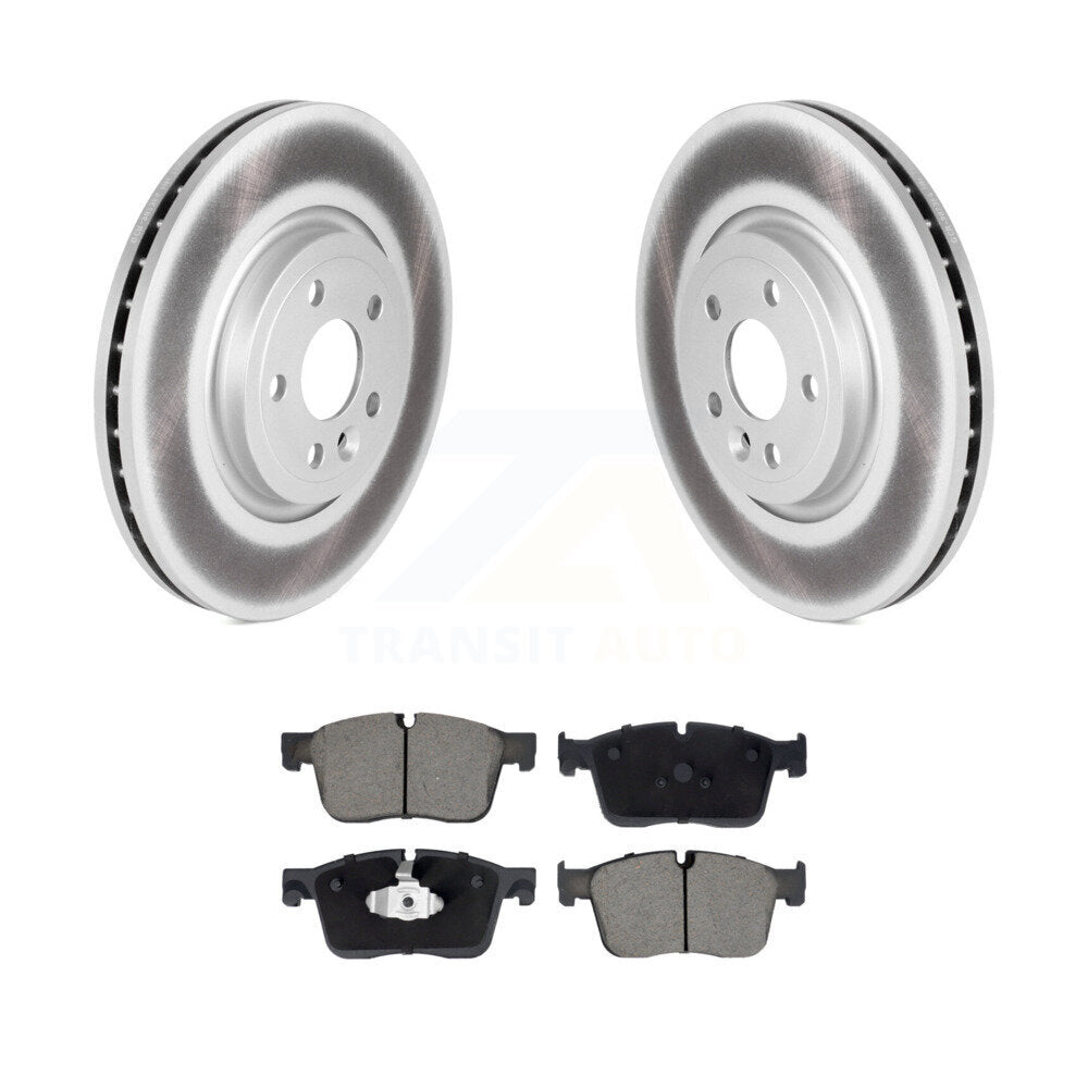Coated Disc Brake Rotors And Ceramic Pads Front Kit For Jaguar F-Pace