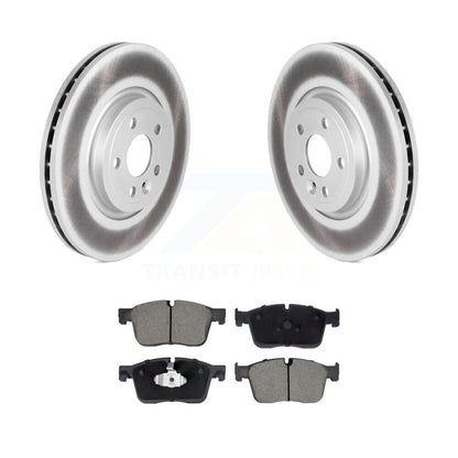 Coated Disc Brake Rotors And Ceramic Pads Front Kit For Jaguar F-Pace