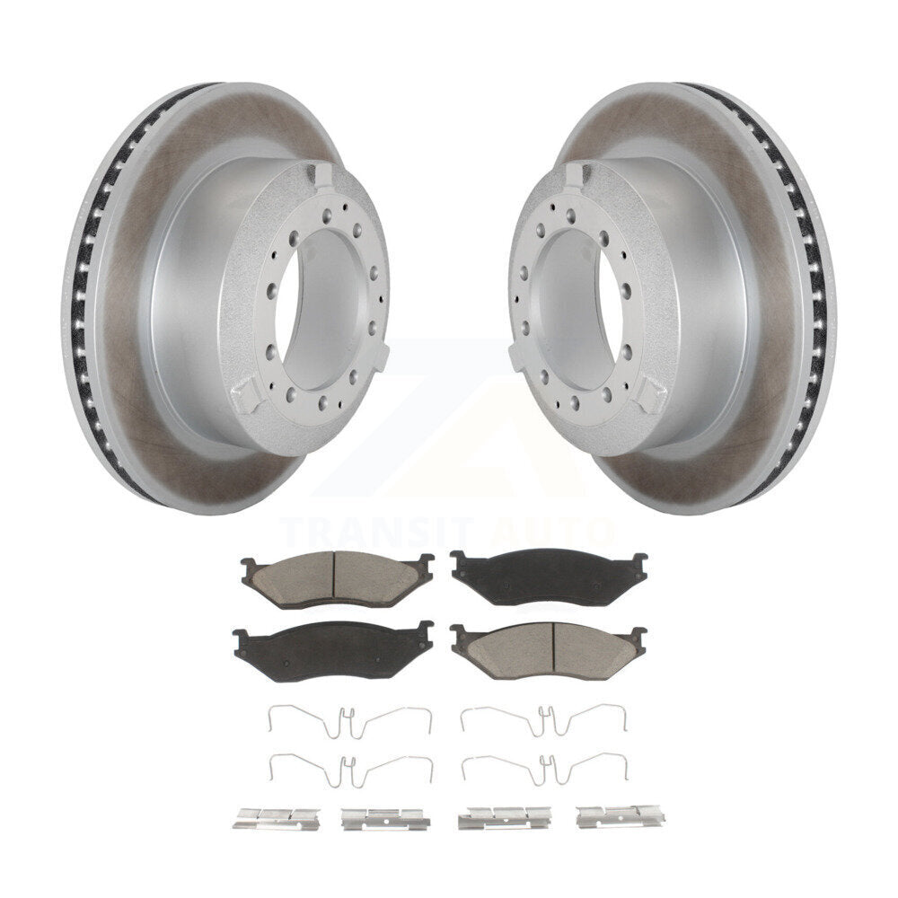 Coat Brake Rotors Ceramic Pad Rear Kit For Ford F-450 Super Duty F-550 TerraStar