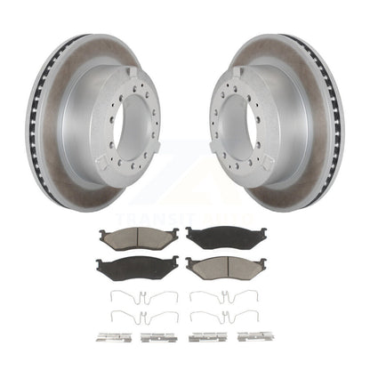 Coat Brake Rotors Ceramic Pad Rear Kit For Ford F-450 Super Duty F-550 TerraStar