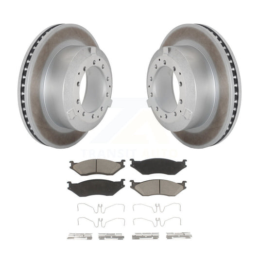 Coat Brake Rotors Ceramic Pad Rear Kit For Ford F-450 Super Duty F-550 TerraStar