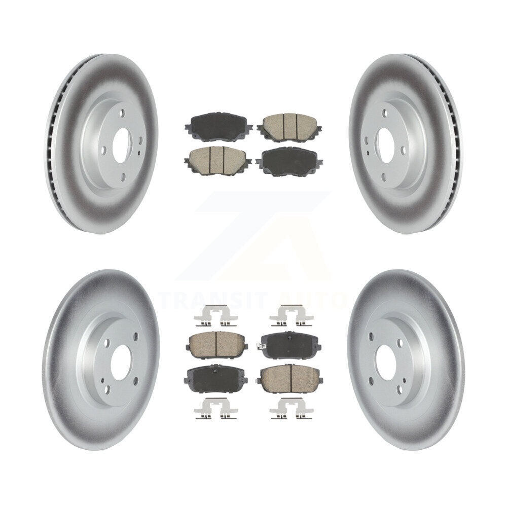 Coated Disc Brake Rotors And Ceramic Pads Front Rear Kit For Mazda MX-5 Miata