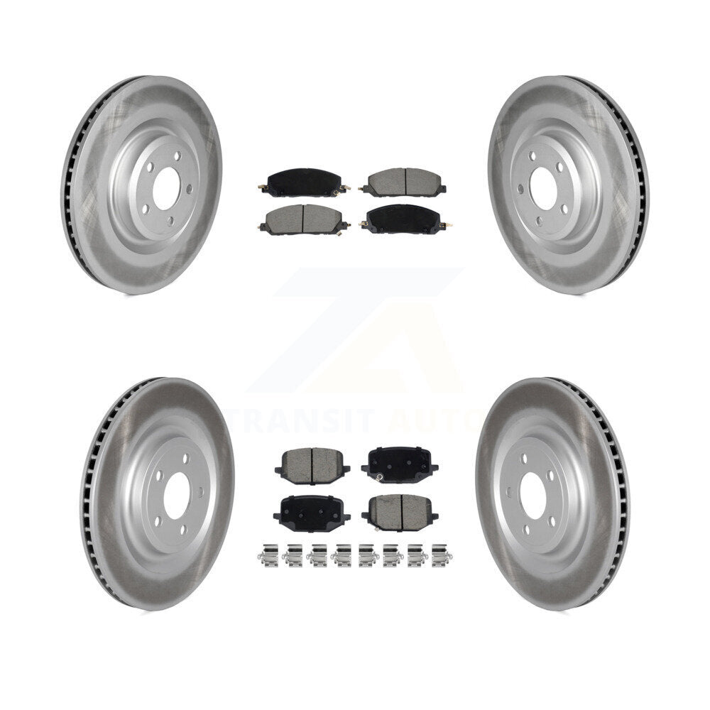 Coat Disc Brake Rotor Ceramic Pad Front Rear Kit For Lincoln Aviator Ford Police