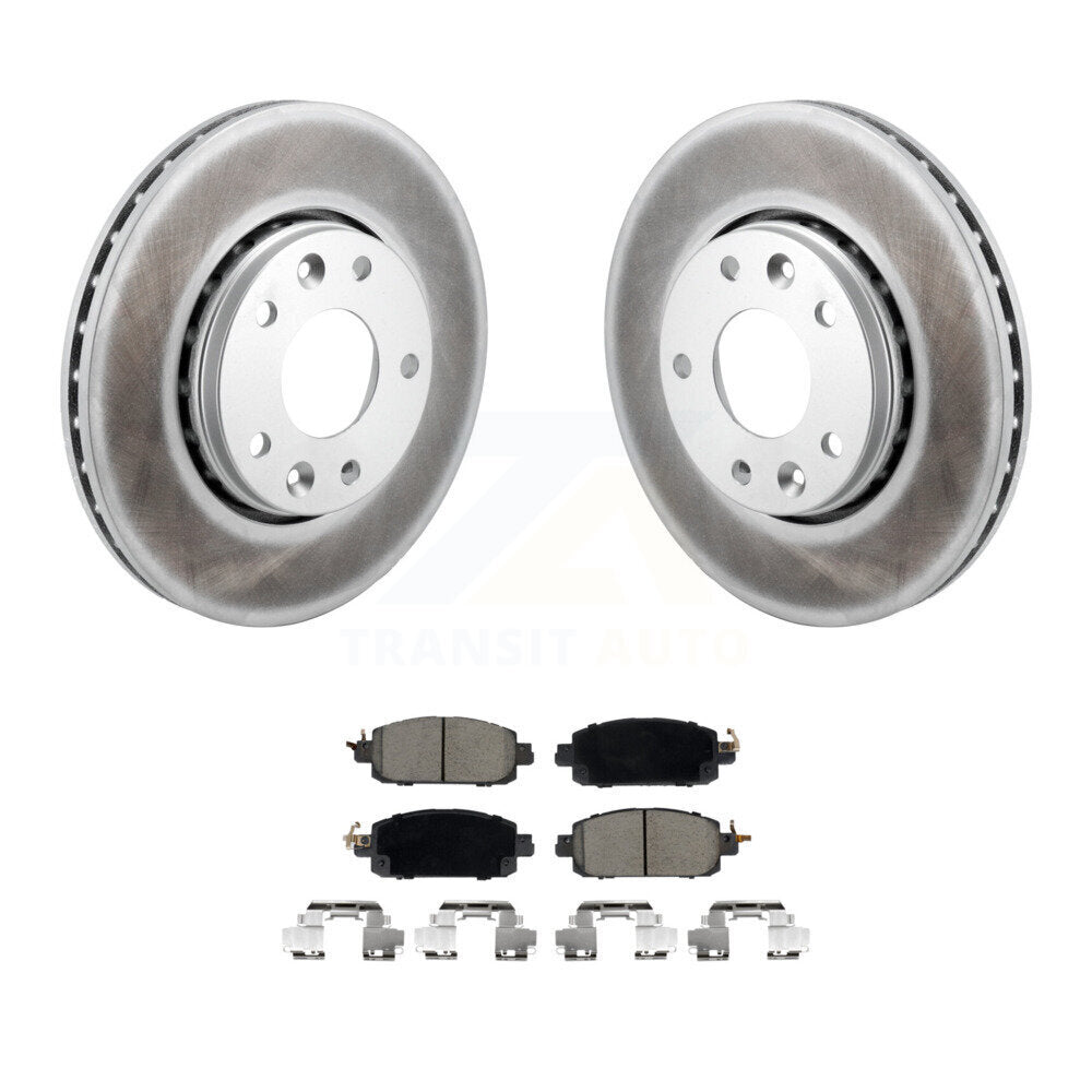 Coated Disc Brake Rotors And Ceramic Pads Front Kit For Nissan Kicks Sentra