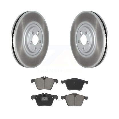 Coated Disc Brake Rotors And Ceramic Pads Front Kit For Jaguar XF XJ