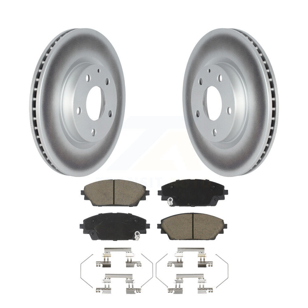Coated Disc Brake Rotors And Ceramic Pads Front Kit For 2020-2023 Mazda CX-30