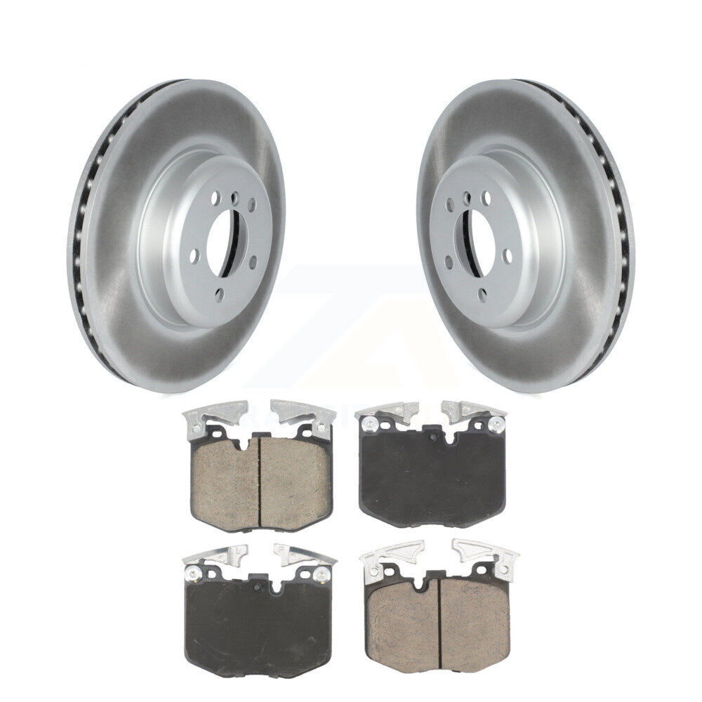Coated Brake Rotor Ceramic Pad Front Kit For BMW 330i With Blue Painted Calipers