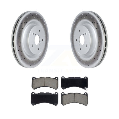 Coated Disc Brake Rotors And Ceramic Pads Front Kit For 2018-2020 Subaru WRX STI