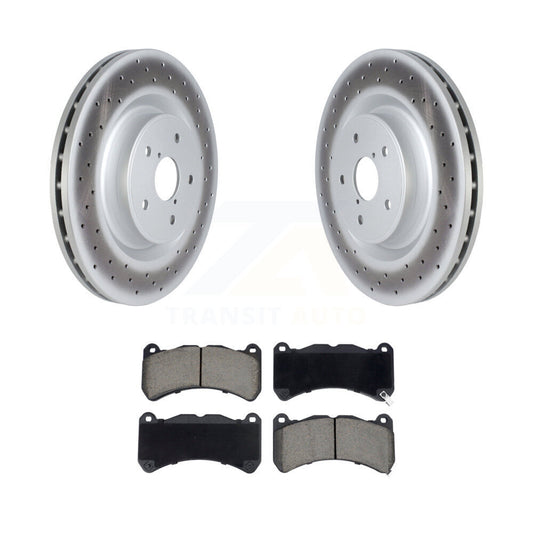 Coated Disc Brake Rotors And Ceramic Pads Front Kit For 2018-2020 Subaru WRX STI
