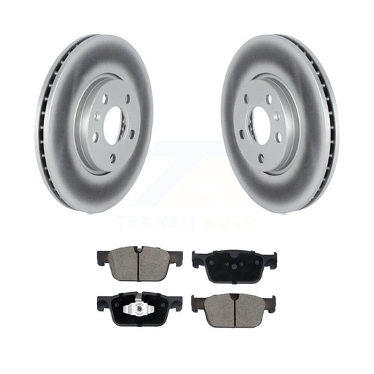 Coated Brake Rotor Ceramic Pad Front Kit For Volvo S60 V60 S90 Cross Country V90