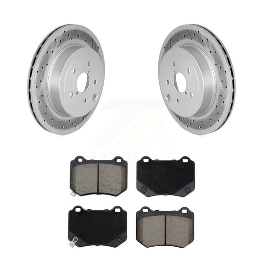 Coated Disc Brake Rotors And Ceramic Pads Rear Kit For 2018-2021 Subaru WRX STI